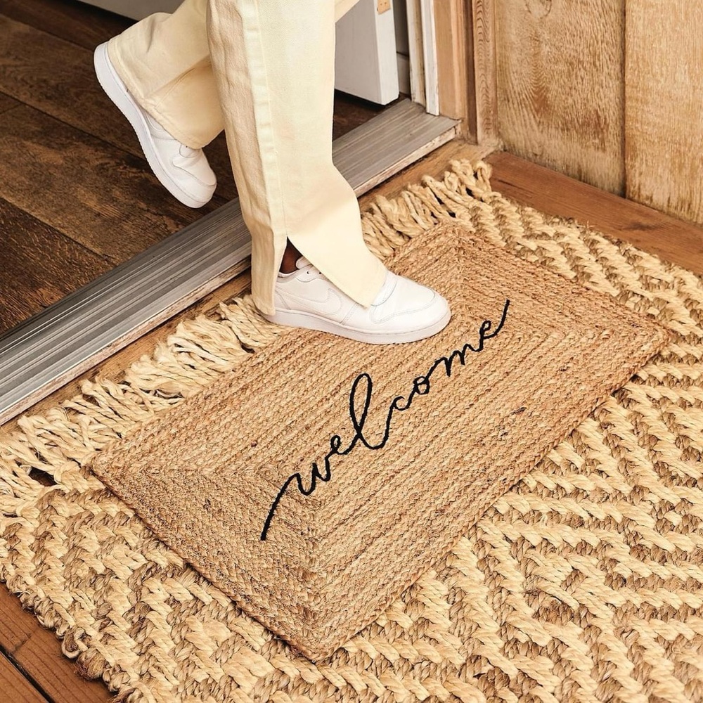NEW Accompany Jute Welcome Mat